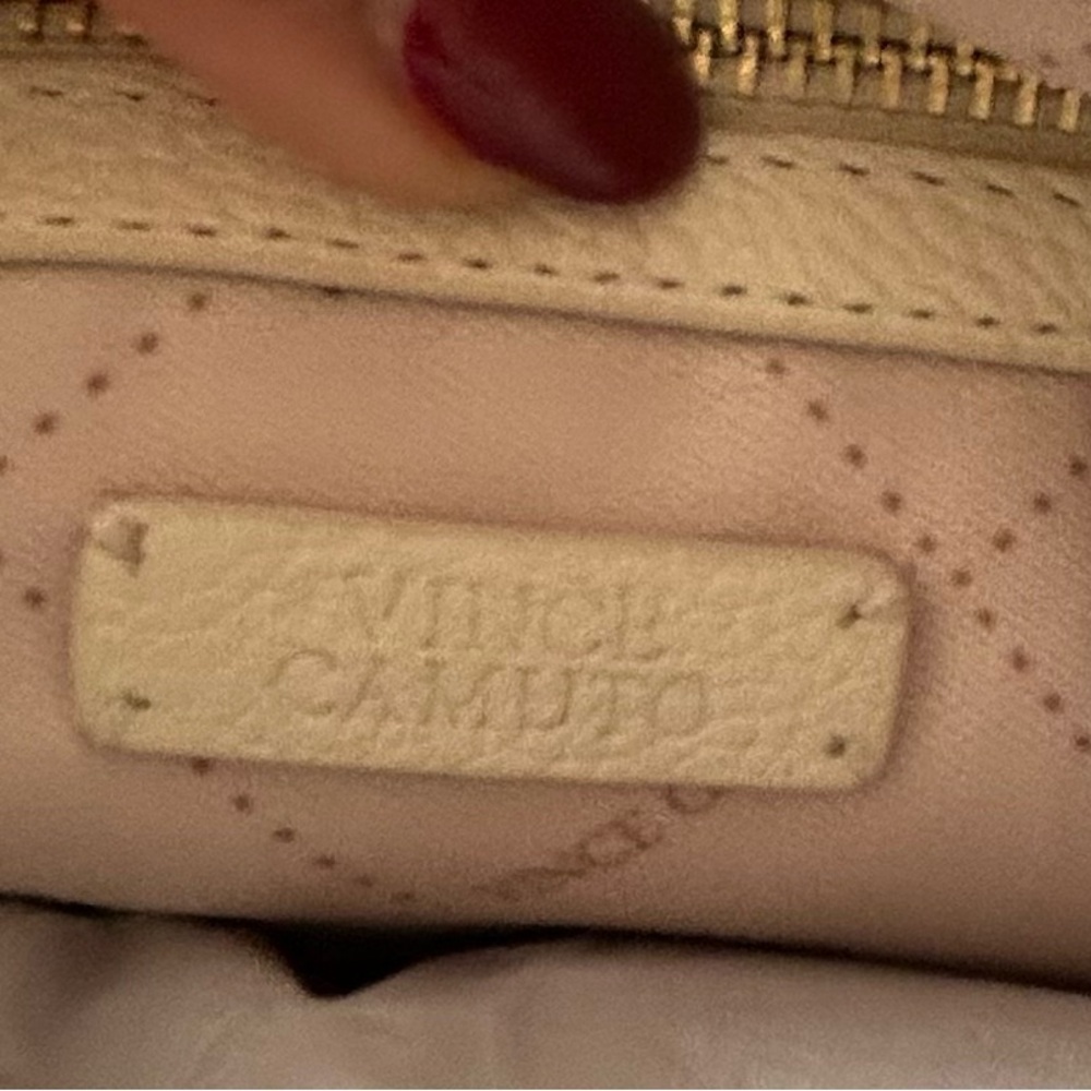 Vince Camuto Beige Leather Shoulder Bag - Picture 9 of 11